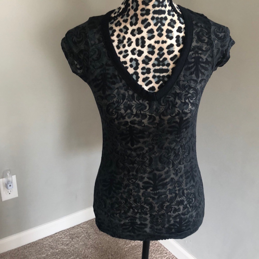 Black Burnout Tee